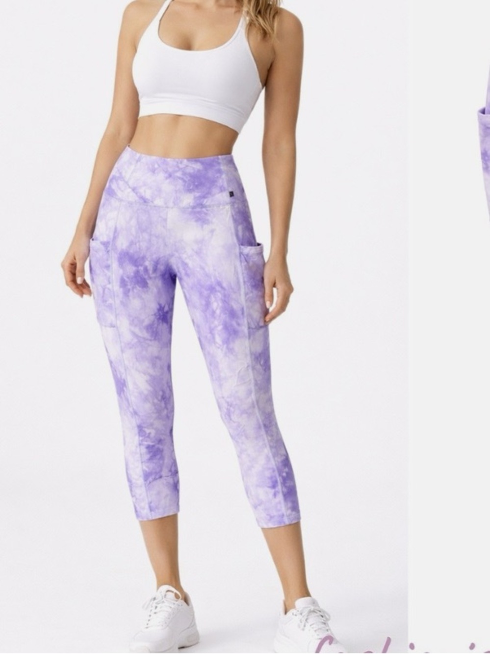 Marika Purple Tie-Dye High-Waist Leggings